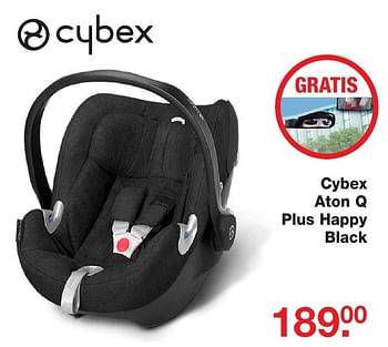 Aanbiedingen Cybex aton q plus happy black - Cybex - Geldig van 25/12/2016 tot 09/01/2017 bij Baby & Tiener Megastore