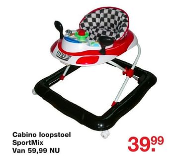 Aanbiedingen Cabino loopstoel sportmix - Cabino - Geldig van 25/12/2016 tot 09/01/2017 bij Baby & Tiener Megastore