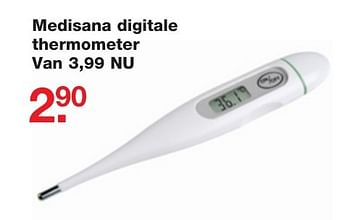 Aanbiedingen Medisana digitale thermometer - Medisana - Geldig van 25/12/2016 tot 09/01/2017 bij Baby & Tiener Megastore