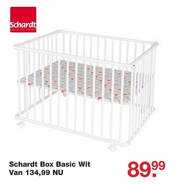 Aanbiedingen Schardt box basic wit - Schardt - Geldig van 25/12/2016 tot 09/01/2017 bij Baby & Tiener Megastore