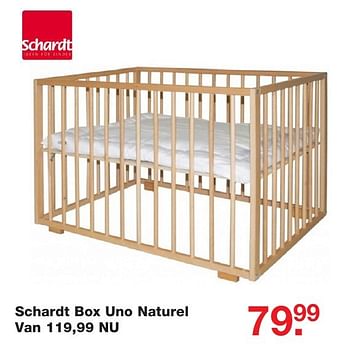 Aanbiedingen Schardt box uno naturel - Schardt - Geldig van 25/12/2016 tot 09/01/2017 bij Baby & Tiener Megastore
