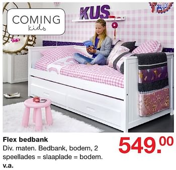 Aanbiedingen Flex bedbank - Coming Kids - Geldig van 25/12/2016 tot 09/01/2017 bij Baby & Tiener Megastore
