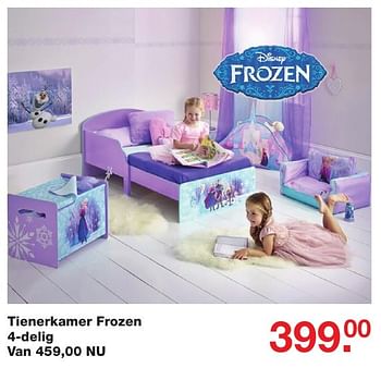 Aanbiedingen Tienerkamer frozen 4-delig - Disney  Frozen - Geldig van 25/12/2016 tot 09/01/2017 bij Baby & Tiener Megastore