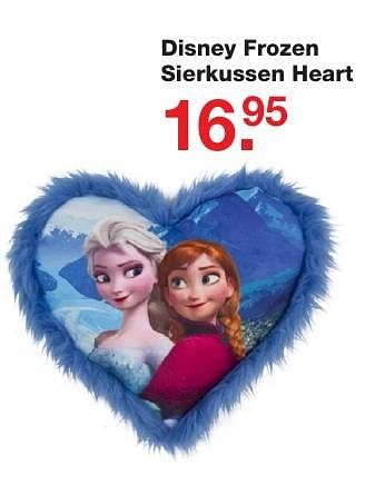 Aanbiedingen Disney frozen sierkussen heart - Disney  Frozen - Geldig van 25/12/2016 tot 09/01/2017 bij Baby & Tiener Megastore