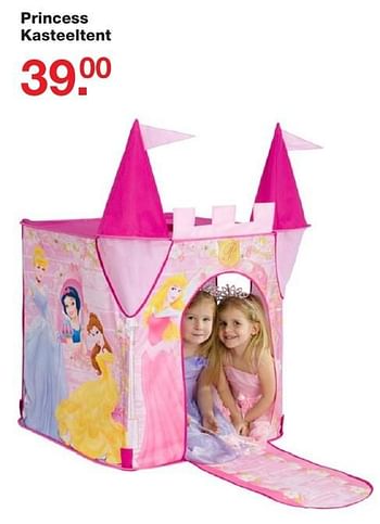 Aanbiedingen Princess kasteeltent - Disney Princess - Geldig van 25/12/2016 tot 09/01/2017 bij Baby & Tiener Megastore