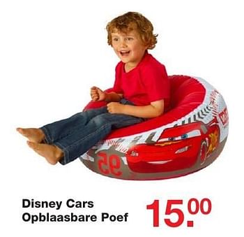 Aanbiedingen Disney cars opblaasbare poef - Disney - Geldig van 25/12/2016 tot 09/01/2017 bij Baby & Tiener Megastore