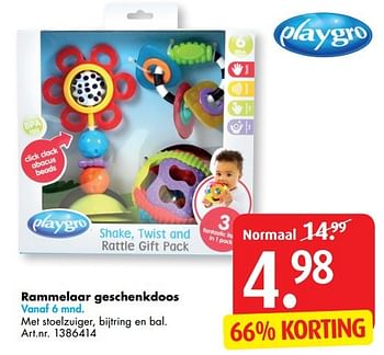 Aanbiedingen Rammelaar geschenkdoos - Playgro - Geldig van 26/12/2016 tot 29/01/2017 bij Bart Smit
