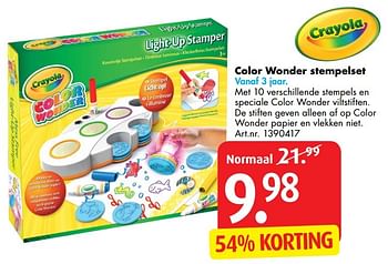 Aanbiedingen Color wonder stempelset - Crayola - Geldig van 26/12/2016 tot 29/01/2017 bij Bart Smit
