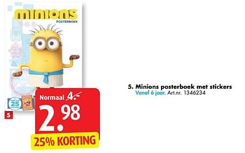 Aanbiedingen Minions posterboek met stickers - Minions - Geldig van 26/12/2016 tot 29/01/2017 bij Bart Smit