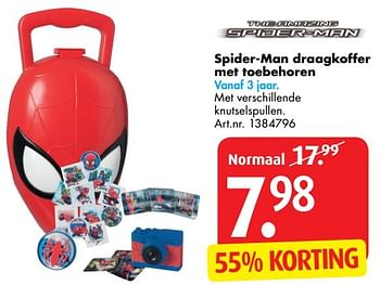 Aanbiedingen Spider-man draagkoffer met toebehoren - Spider-man - Geldig van 26/12/2016 tot 29/01/2017 bij Bart Smit