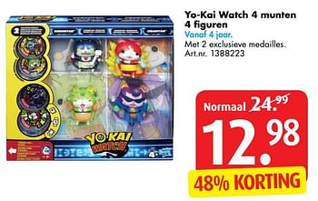 Aanbiedingen Yo-kai watch 4 munten 4 figuren - Yo-Kai  - Geldig van 26/12/2016 tot 29/01/2017 bij Bart Smit