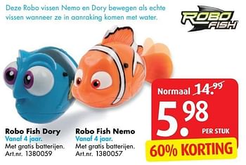 Aanbiedingen Robo fish dory - Robofish - Geldig van 26/12/2016 tot 29/01/2017 bij Bart Smit