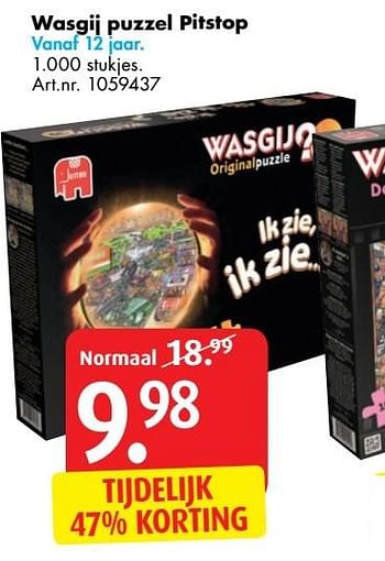 Aanbiedingen Wasgij puzzel pitstop - Jumbo - Geldig van 26/12/2016 tot 29/01/2017 bij Bart Smit