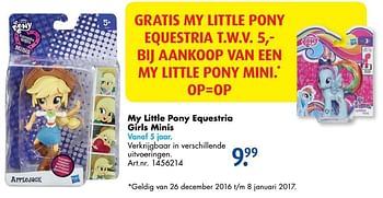 Aanbiedingen My little pony equestria girls minis - My Little Pony - Geldig van 26/12/2016 tot 29/01/2017 bij Bart Smit