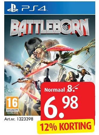 Aanbiedingen Battleborn playstation 4 - 2K Games  - Geldig van 26/12/2016 tot 29/01/2017 bij Bart Smit