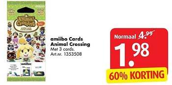 Aanbiedingen Amiibo cards animal crossing - Nintendo - Geldig van 26/12/2016 tot 29/01/2017 bij Bart Smit