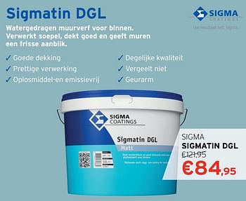 Aanbiedingen Sigmatin dgl - Sigma - Geldig van 26/12/2016 tot 14/01/2017 bij Decokay