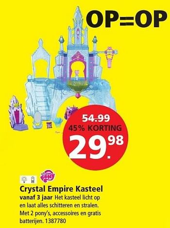 Aanbiedingen Crystal empire kasteel - My Little Pony - Geldig van 26/12/2016 tot 29/01/2017 bij Intertoys