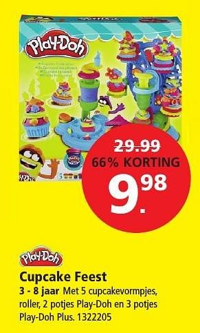 Aanbiedingen Cupcake feest - Play-Doh - Geldig van 26/12/2016 tot 29/01/2017 bij Intertoys