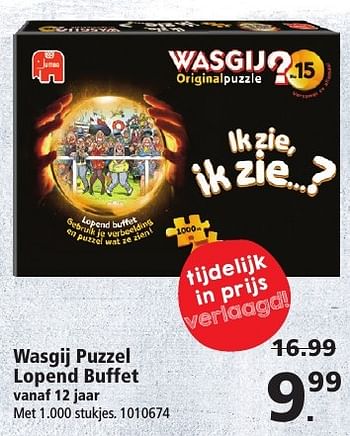 Aanbiedingen Wasgij puzzel lopend buffet - Jumbo - Geldig van 26/12/2016 tot 29/01/2017 bij Intertoys