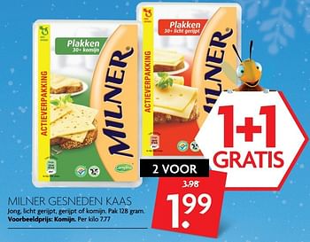 Aanbiedingen Milner gesneden kaas - Milner - Geldig van 01/01/2017 tot 07/01/2017 bij Deka Markt