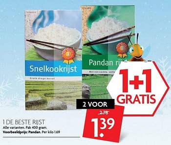 Aanbiedingen 1 de beste rijst - 1 de beste - Geldig van 01/01/2017 tot 07/01/2017 bij Deka Markt