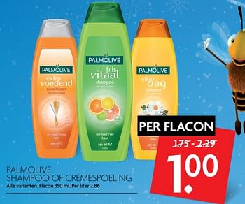 Aanbiedingen Palmolive shampoo of crèmespoeling - Palmolive - Geldig van 01/01/2017 tot 07/01/2017 bij Deka Markt
