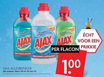 Aanbiedingen Ajax allesreiniger - Ajax - Geldig van 01/01/2017 tot 07/01/2017 bij Deka Markt
