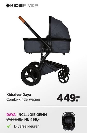 Aanbiedingen Kidsriver daya combi-kinderwagen - Kidsriver - Geldig van 20/12/2016 tot 16/01/2017 bij Babypark