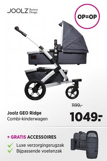 Aanbiedingen Joolz geo ridge combi-kinderwagen - Joolz - Geldig van 20/12/2016 tot 16/01/2017 bij Babypark