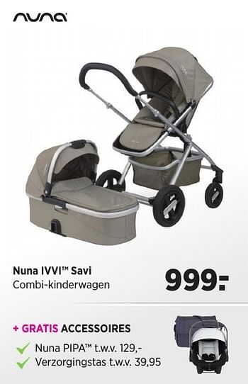 Aanbiedingen Nuna ivvi savi combi-kinderwagen - Nuna - Geldig van 20/12/2016 tot 16/01/2017 bij Babypark