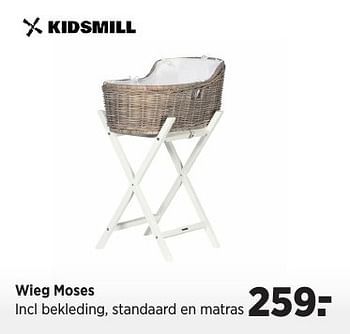Aanbiedingen Wieg moses - Kidsmill - Geldig van 20/12/2016 tot 16/01/2017 bij Babypark