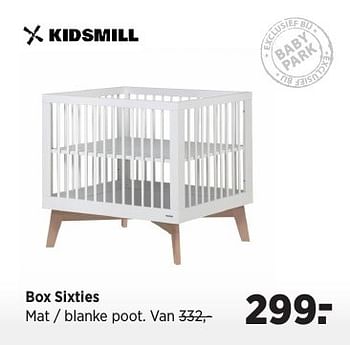 Aanbiedingen Box sixties - Kidsmill - Geldig van 20/12/2016 tot 16/01/2017 bij Babypark