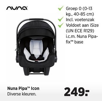 Aanbiedingen Nuna pipa icon - Nuna - Geldig van 20/12/2016 tot 16/01/2017 bij Babypark