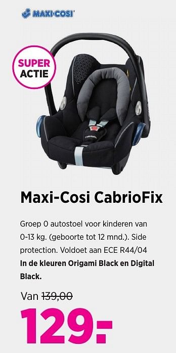Aanbiedingen Maxi-cosi cabriofix - Maxi-cosi - Geldig van 20/12/2016 tot 16/01/2017 bij Babypark