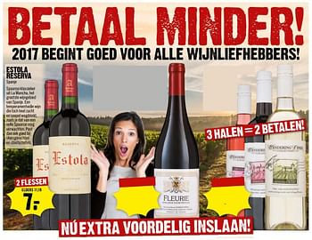 Aanbiedingen Estola reserva - Rode wijnen - Geldig van 01/01/2017 tot 07/01/2017 bij Dirk III
