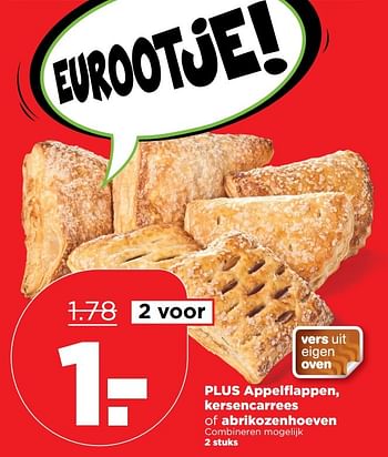 Aanbiedingen Plus appelflappen, kersencarrees of abrikozenhoeven - Huismerk - Plus - Geldig van 01/01/2017 tot 07/01/2017 bij Plus