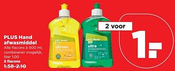 Aanbiedingen Plus hand afwasmiddel - Huismerk - Plus - Geldig van 01/01/2017 tot 07/01/2017 bij Plus