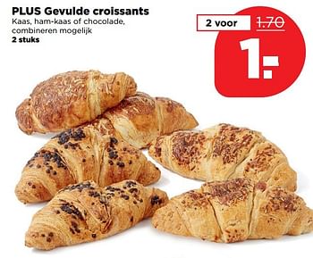 Aanbiedingen Plus gevulde croissants - Huismerk - Plus - Geldig van 01/01/2017 tot 07/01/2017 bij Plus