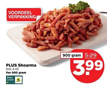 Aanbiedingen Plus shoarma - Huismerk - Plus - Geldig van 01/01/2017 tot 07/01/2017 bij Plus