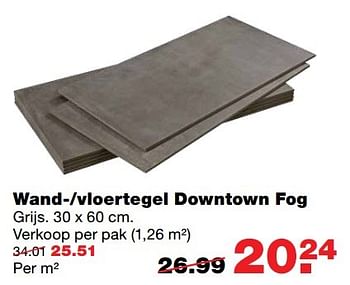 Aanbiedingen Wand--vloertegel downtown fog - Huismerk - Praxis - Geldig van 01/01/2017 tot 08/01/2017 bij Praxis