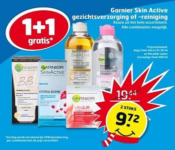 Aanbiedingen Garnier skin active gezichtsverzorging of -reiniging - Garnier - Geldig van 02/01/2017 tot 08/01/2017 bij Trekpleister