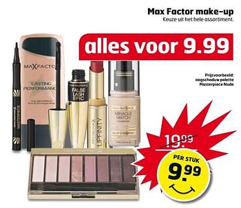 Aanbiedingen Max factor make-up - Max Factor - Geldig van 02/01/2017 tot 08/01/2017 bij Trekpleister