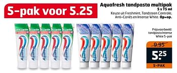 Aanbiedingen Aquafresh tandpasta multipak - Aquafresh - Geldig van 02/01/2017 tot 08/01/2017 bij Trekpleister