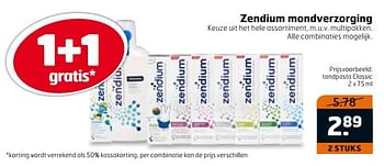 Aanbiedingen Zendium mondverzorging - Zendium - Geldig van 02/01/2017 tot 08/01/2017 bij Trekpleister