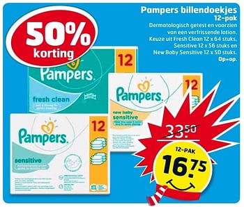 Aanbiedingen Pampers billendoekjes - Pampers - Geldig van 02/01/2017 tot 08/01/2017 bij Trekpleister