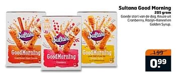 Aanbiedingen Sultana good morning - Sultana - Geldig van 02/01/2017 tot 08/01/2017 bij Trekpleister