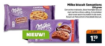 Aanbiedingen Milka biscuit sensations - Milka - Geldig van 02/01/2017 tot 08/01/2017 bij Trekpleister