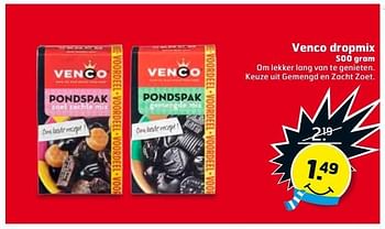 Aanbiedingen Venco dropmix - Venco - Geldig van 02/01/2017 tot 08/01/2017 bij Trekpleister