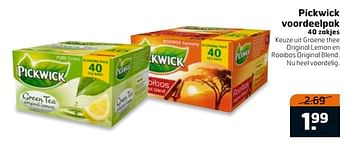 Aanbiedingen Pickwick voordeelpak - Pickwick - Geldig van 02/01/2017 tot 08/01/2017 bij Trekpleister
